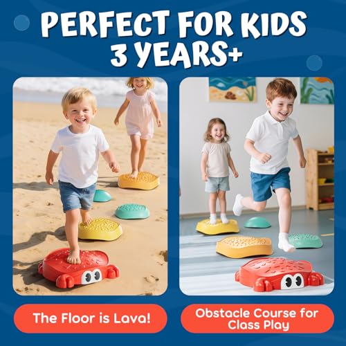 Lehoo Castle Crab Stepping Stones for Kids, Toddler Sensory Toys - color: Yellow