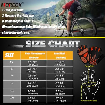 Cycling Gloves Bike Gloves for Men/Women-[5MM Gel Pad] Half Finger Bicycle Biking Gloves for Cycling/Weight Lifting/Gym/Motorcycle/Rowing/Outdoor Sports