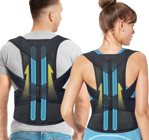 Back Brace Posture Corrector for Women and Men Back Lumbar Support Shoulder Posture Support for Improve Posture Provide and Back Pain Relief Large(Pack of 1) - size: Large (Pack of 1)