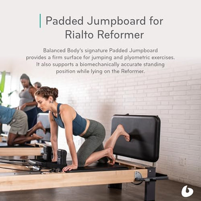 Balanced Body Padded Jumpboard, Pilates Reformer Accessory, Home and Studio Pilates Equipment, Workout Equipment for Pilates Reformer, Home Gym or Studio Exercise Equipment