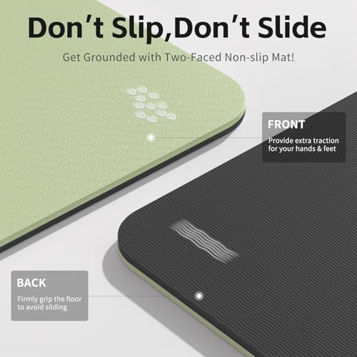 PAIDU Yoga Mat 8mm Super Thick TPE Fitness Mat | SGS Certified | Non-Slip, Odorless & Tear-Resistant | Unisex with Strap | for Yoga, Pilates, Meditation & Home Workouts