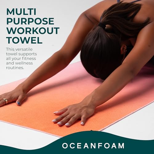 Beach Towel – Lightweight, Absorbent, Quick-Drying, Sand-Resistant, Non-Slip – Ideal for Workouts, Yoga, Pilates, Beach, Pool, Boat & Travel – 25% Recycled – 72"x24" (Sunset) - color: Sunset