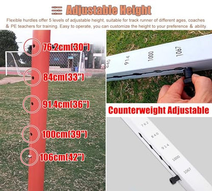 Adjustable Height Hurdles for Training - Foldable Professional Hurdle Trainer for Indoor and Outdoor Use