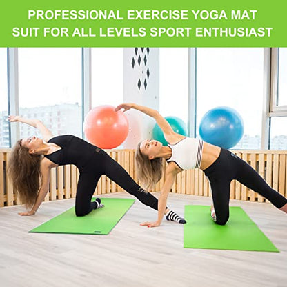 3 mm Thick Yoga Mat Bulk, Non Slip Exercise Workout Fitness Pad for Women Men, Gym Home Yoga Pilates, Easy to Clean, Sturdy PVC