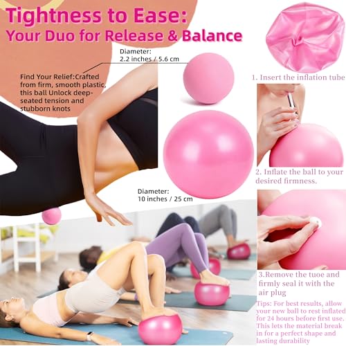 Women Glute Workout Equipment, Hip Thrust Belt for Weights, Booty Bands Exercise Bands Pilates Ball, Glute Workout at Home Pilates Exercise Equipment Kit for Home Gym Fitness Accessories