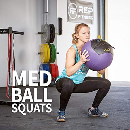 REP Weighted Slam Balls for Home Gym Fitness | 5-30 lb Soft Textured Medicine Ball Sizes | Heavy Sand-Filled Workout Weights for Strength, Core Training, Crossfit, Conditioning & Slam Ball Exercises - style: 20 lbs