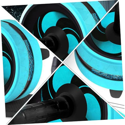 STOBAZA Ab Roller Wheel with Knee Pad and Jump Rope for Home Workout Wide Stable Mute Design Core Strength Trainer for Men and Beginners Exercise Roller for Balanced Abdominal Fitness