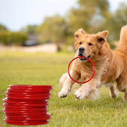24 Pcs Plastic Ring Toss Game Carnival Rings Outdoor Toss Rings for Speed and Agility Practice Games, Bridal Shower Game, Game Booth