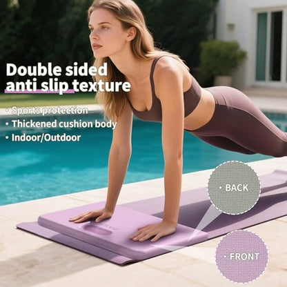 PAIDU Yoga Knee Pad - 1 Inch Thick with Extra Cushioning, Pain-Free for Knees, Elbows, Wrists and Back | Foldable and Multi-Functional, Suitable for Home Gym, Pilates, Plank, Abdominal Training Fitness Mat