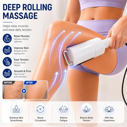 Electric Fascia Roller Massager Stick for Trigger Point Therapy, Deep Tissue Massage, Muscle Recovery & Body Relaxation