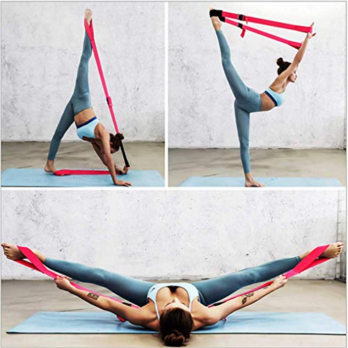 Fitness Stretch Strap - Adjustable Leg Stretch Band to Improve Body Flexibility, Premium Stretching Equipment for Exercise, Physical Therapy, Pilates Dance Gymnastics Cheerleading Training - color: black