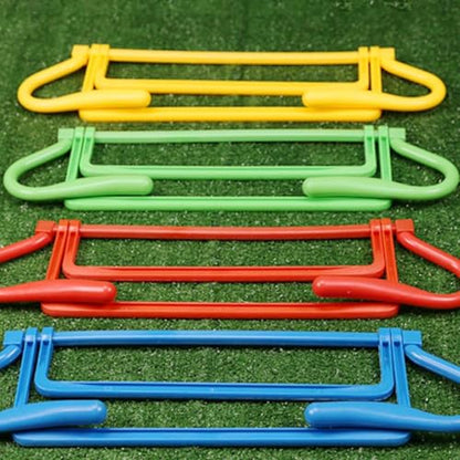 Colaxi Agility Hurdle,Agility Speed Training Equipment,Adjustable Height Jumping Bar Set for Foot Exercise Coaching Soccer - color: red