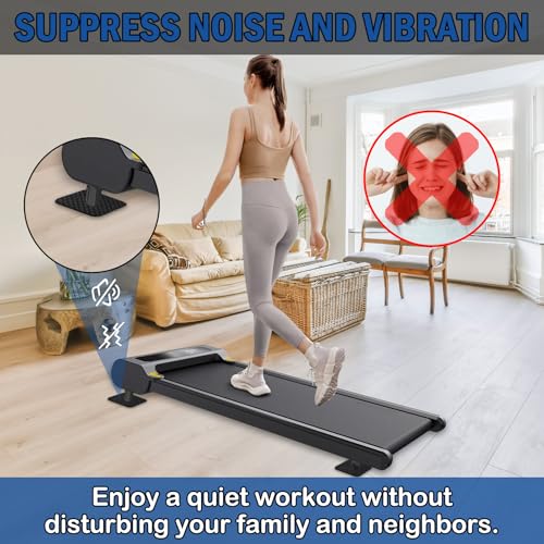 4 Pcs Walking Pad Mat, Treadmill Mat Pads, 4" x 4" x 0.2" Double-Sided Non-Slip Exercise Equipment Mat, High Density Silicone Anti Vibration Pad for Protect Floors, Noise Reduction - size: 4"x4"x0.2" (4PCS)