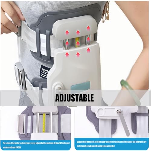 Decompression Belt for Lower Back Pain Relief – 450N Spinal Back Stretcher & Adjustable Lumbar Traction Device for Herniated Disc Sciatica, Bilateral/Unilateral Modes