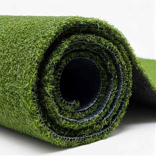Ottomanson Artificial Grass Turf Runner Pro 31" x 20', Fake Grass Rug for Gym Turf Lane, Putting Green & Sled Training, Indoor Outdoor Turf Mat with Drainage Holes, UV Resistant
