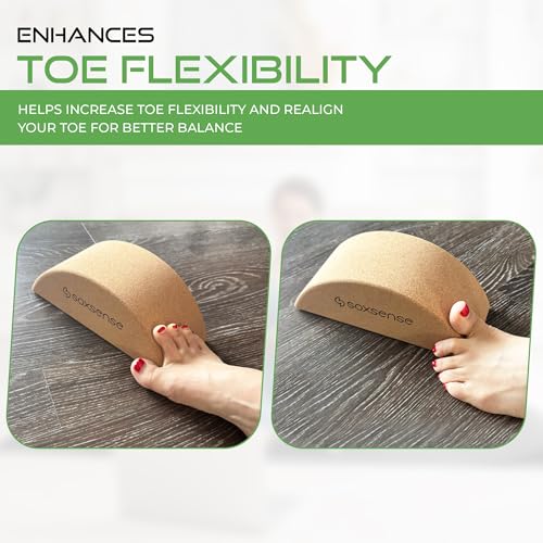 Soxsense Half Moon Recovery Block & Calf Stretching- Improve Balance, Stability & Foot Mobility/Calf Stretcher for Plantar Fasciitis Relief/Yoga & Pilates Balance Trainer