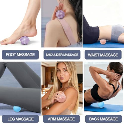 Silicone Massage Ball Set for Yoga and Myofascial Release - style: Silicone Massage Ball Set for yoga
