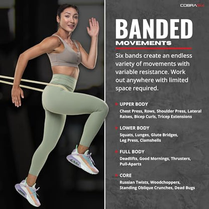 Resistance Bands for Working Out, Light Stretching Bands, Long Loop Exercise Bands for Strength Training, Pull Ups Assistance, Physical Therapy, Mobility and Home Gym for Men and Women