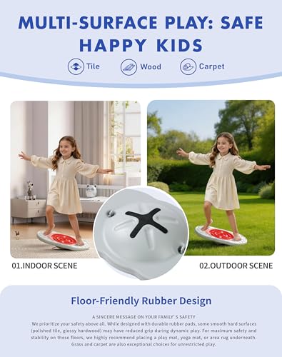 2-in-1 Kids Balance Board Maze, Wobble Board for Kids & Toddlers