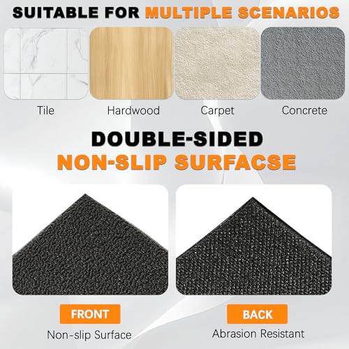 Fitvids Treadmill Mat 1/4" Thick Non-Slip Gym Mats Floor Protection Pad Compatible for Treadmills,Elliptical,Exercise Bikes,Stationary Cycles and Accessories - size: 96"Lx48"W