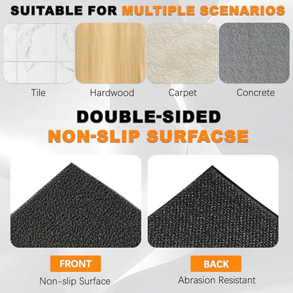 Fitvids Treadmill Mat 1/4" Thick Non-Slip Gym Mats Floor Protection Pad Compatible for Treadmills,Elliptical,Exercise Bikes,Stationary Cycles and Accessories - size: 78"Lx36"W