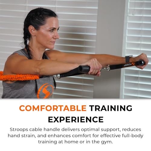 Textured Grip Handle - Comfortable, Non-Slip Gym Cable Attachments | Replacement Handle for Slastix Resistance Bands and Upper Body Workouts