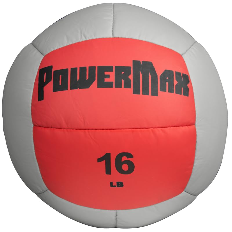 Gill Athletics PowerMax Soft Shelled Medicine Ball - Weighted Workout Ball, 14 Inch Diameter Med Ball, Medicine Balls for Exercise, Wall Ball for Strength Training