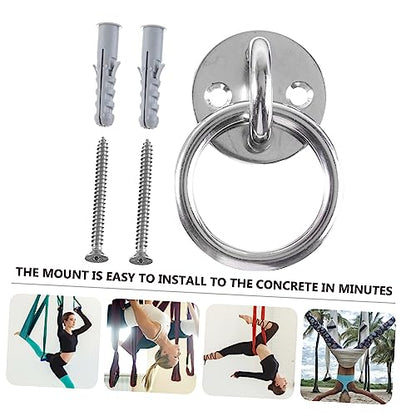 1Set Suspension Trainer Bracket Durable Fixed Disk Anchor for Yoga Swings Gymnastic Rings Suspension Straps Easy Install Wall Ceiling Mount Heavy Duty