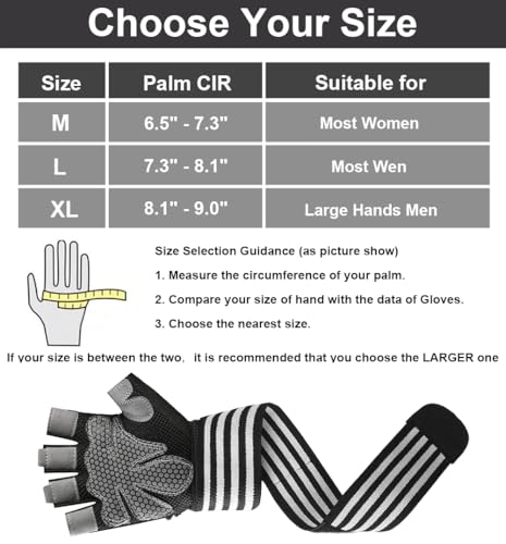 Workout Gloves for Men Workout Gloves Women, Wristband Weight Lifting Glove Breathable, Silicone Anti-Slip Weightlifting Glove Gym Accessories