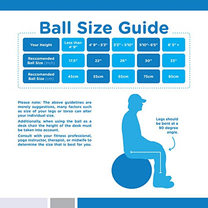 bintiva Exercise Ball - color: Purple, size: S (50-55cm)