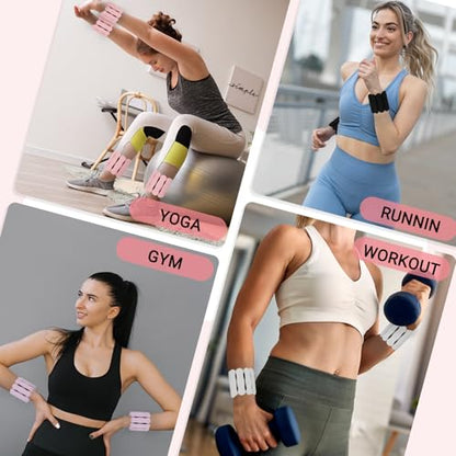 Ankle Weights Wrist Weight for Women Men, Set of 2, 1 lb/2 lb Each - color: Grey, size: 1lb each weight (2lbs Pair)