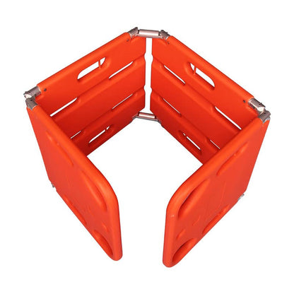 Plastic Folding Stretcher, Four-fold, Two-fold, Water-Floatable Spinal Fixation Board, Spinal Board, Stretcher Bed, Patient Immobilization, Fracture Fixation, First Aid (Four-fold) - color: Four-fold