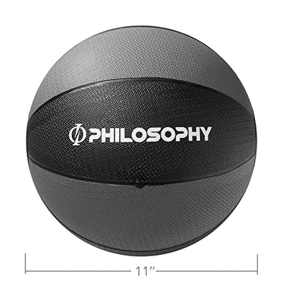 Philosophy Gym Medicine Ball - Weighted Fitness Non-Slip Ball