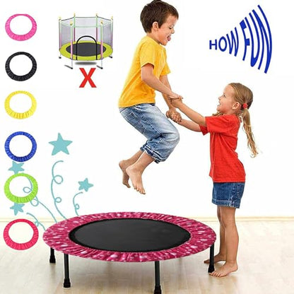 1PC Mini Trampoline Spring Cover for Kids 36in 6 Hole Protective Trampoline Pad Replacement Round Oxford Cloth Tear Resistant Trampoline Cover Trampoline Accessories, Rose Red