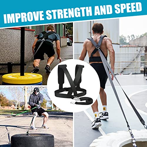 Sled Harness Workout Resistance and Assistance Trainer Physical Training Resistance Rope Kit Improving Speed, Stamina and Strength - color: 6.6FT