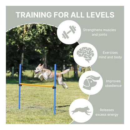 TRIXIE Dog Agility Hurdle, Portable Dog Agility Training, Adjustable Jumper, Exercise Tool