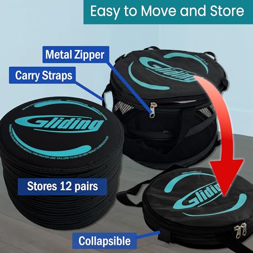 Gliding Studio Pack, Exercise Sliders in Bulk: 12 Pairs for Hardwood Floors