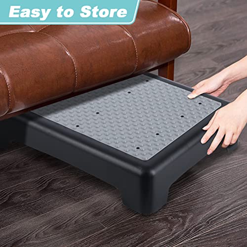 KASSO Step Stool, Non-Slip Mobility Step Platform, Safety Riser Step Stools for Seniors & Adults, 420Lbs Capacity, Indoor/Outdoor Half Step for Stairs, Cars, Bed, Chair, Bathtub Gray