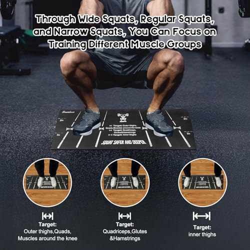Squat Wedge Block, One-Piece Heel Elevated Slant Board for Squats | 27 x 10 in, 15° incline; stance guides, silicone pads, cross-linked PE for calf stretcher use, lunges and ankle mobility