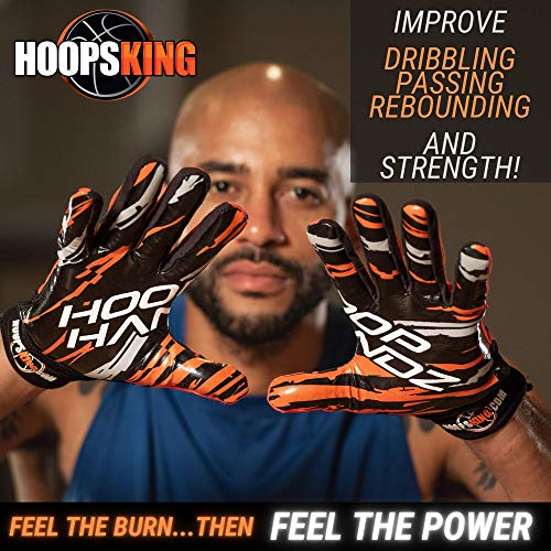 HOOPSKING Hoop Handz Basketball Weighted Training Gloves (Anti-Grip), Over 3 lbs. Per Pair, More Powerful Dribbling