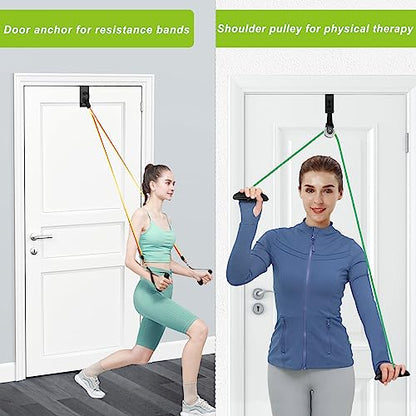 Heavy Duty Door Anchor Attachment and Shoulder Pulley for Rotator Cuff Recovery
