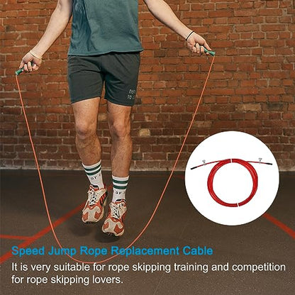 PATIKIL Speed Jump Rope Replacement Cable Professional Skipping Rope Steel Wire Replace for High Speed Jump Ropes - color: Red