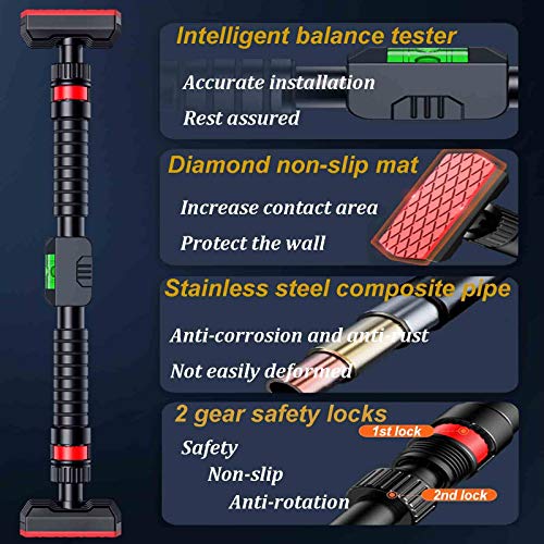 Pull Up Bar Safe Non Slip Door Corridor Pull Up Bar Easy To Install Without Screws 71-95Cm 27.9-37.4In Load 250Kg 551Ib