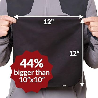 Ejis Men's Sweat Rags - Sweat Absorbing Handkerchiefs, 12x12, 10 Pack