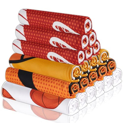 24Pcs Thick Basketball Cooling Towel 40x12 Inch Sports Ice Towel for Neck and Face Quick Dry Soft Breathable Microfiber Chilly Towels Bulk Basketball Party Favors for Athletes Home Gym Workout Running