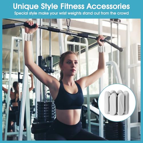 Wrist Weights, 2Pack Wearable Wrist Ankle Weights for Women & Men, Adjustable Arm and Leg Weights, Silicone Weighted Bangles for Walking Yoga Pilates Running Dance Gym 2lb - color: Grey