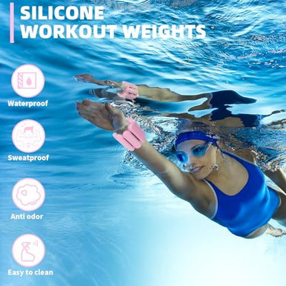 YOVKOK Adjustable Wrist Ankle Weights, 2 LBS/Pair, Bundle Options - color: Pink
