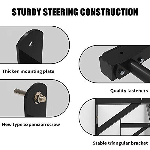 Wall Mount Pull Up Bar Wall Mounted Body Press Pull Up Bar Gym Chin-Up for Upper Body Workout