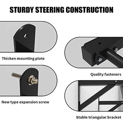 Wall Mount Pull Up Bar Wall Mounted Body Press Pull Up Bar Gym Chin-Up for Upper Body Workout