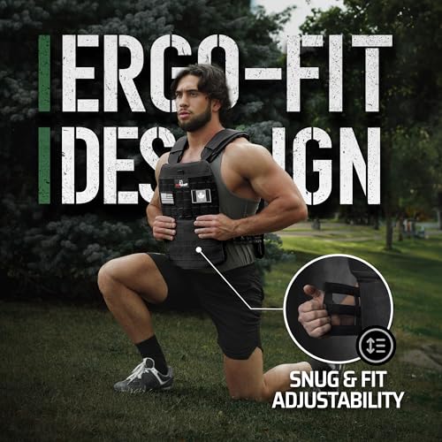 Amstaff Tactical Weighted Vest - Adjustable Weight Vests - Versatile Wearable Vest for Fitness Workouts, Strength and Endurance Training, Running - color: Multicam Black, style: 10 LB